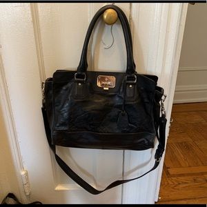 Cole Haan leather tote with messenger strap